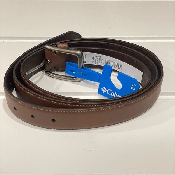 Columbia Mens Trinity Logo Belt-Casual Dress with Single Prong Buckle Size 52 - Picture 3 of 7